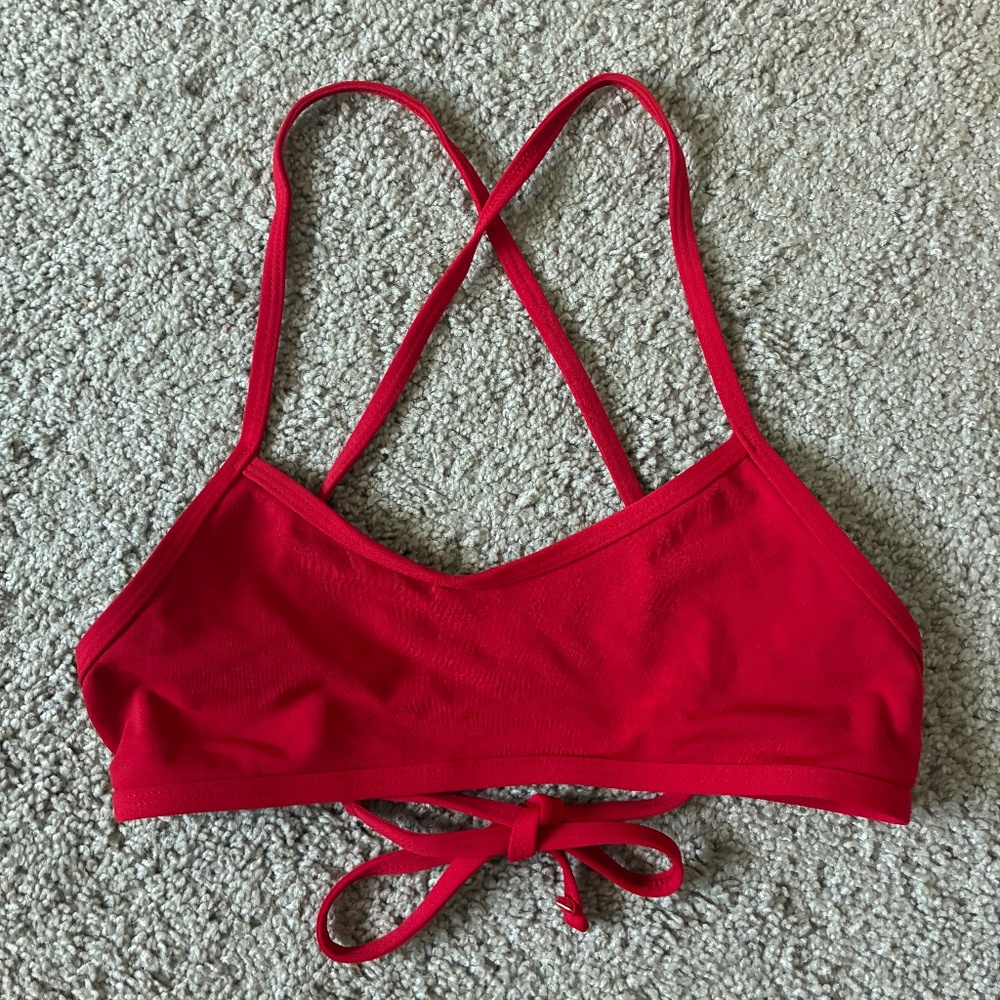 Jolyn Ryan Red Bikini Top Size Small